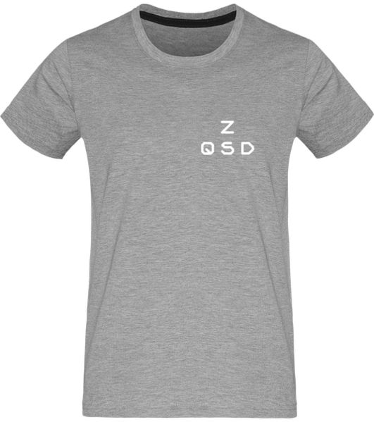 Teeshirt Gris ZQSD, drapeau français, TryHard, gamer