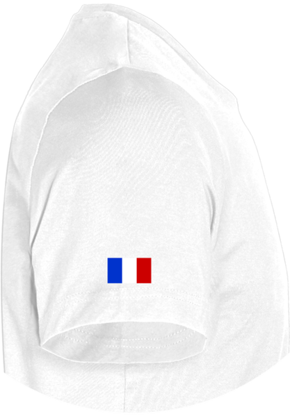 Teeshirt Blanc ZQSD, drapeau français, TryHard, gamer