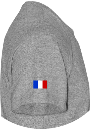 Teeshirt Gris ZQSD, drapeau français, TryHard, gamer